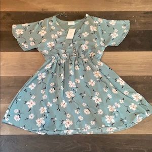 Mint Green dress with flowers